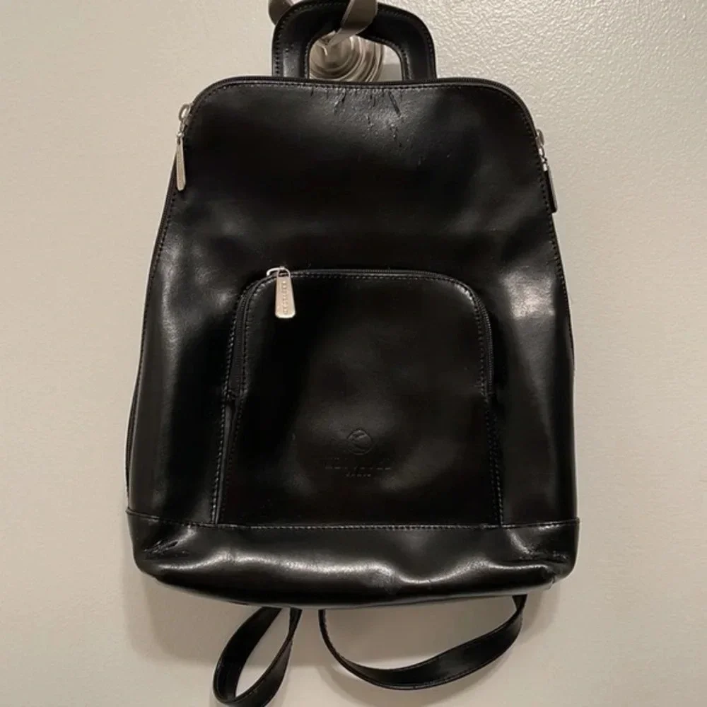 Kesslord Black vintage leather back pack